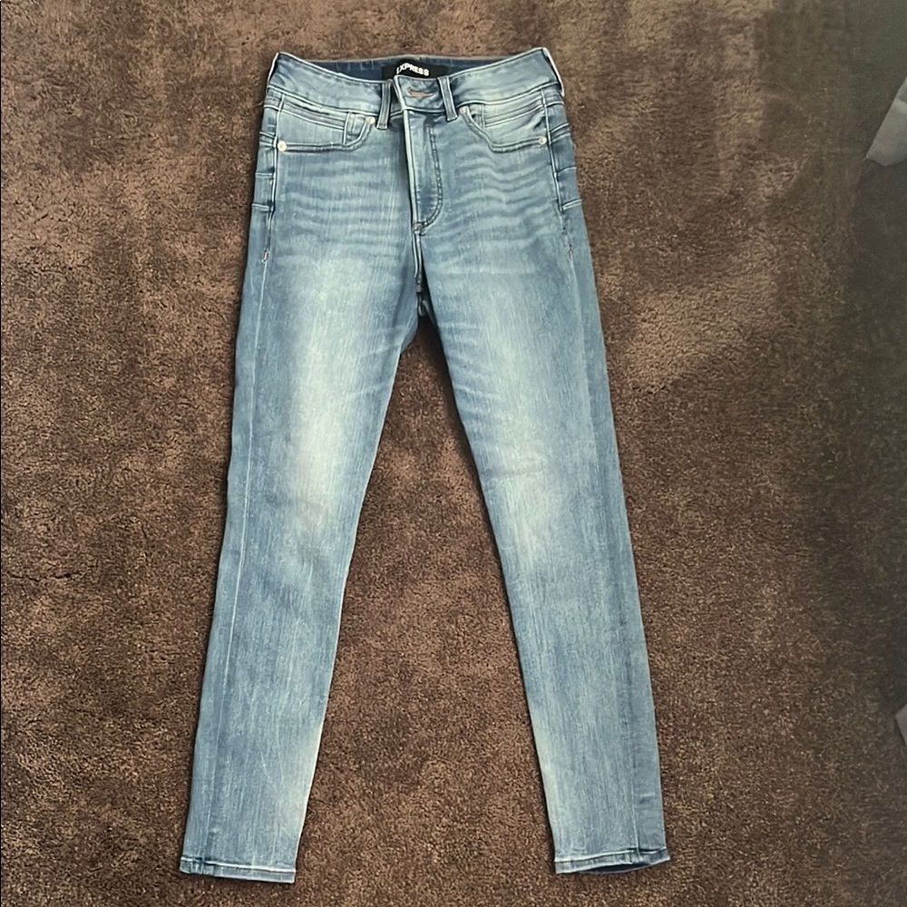 Express High Rise Ankle Jeans